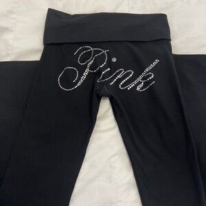 Victoria Secret Pink Limited Edition Black Leggings New XS